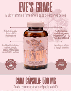 EVE'S GRACE
Multivitamínico femenino a base de órganos de res